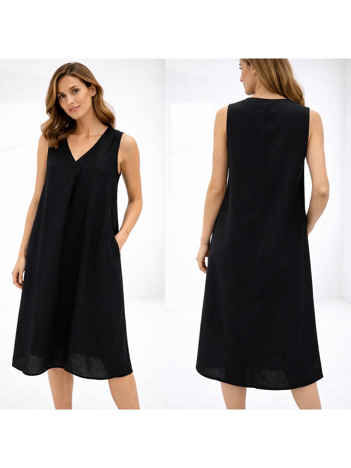 Sukienka midi z wiskozą