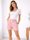 Szorty z domieszką lnu