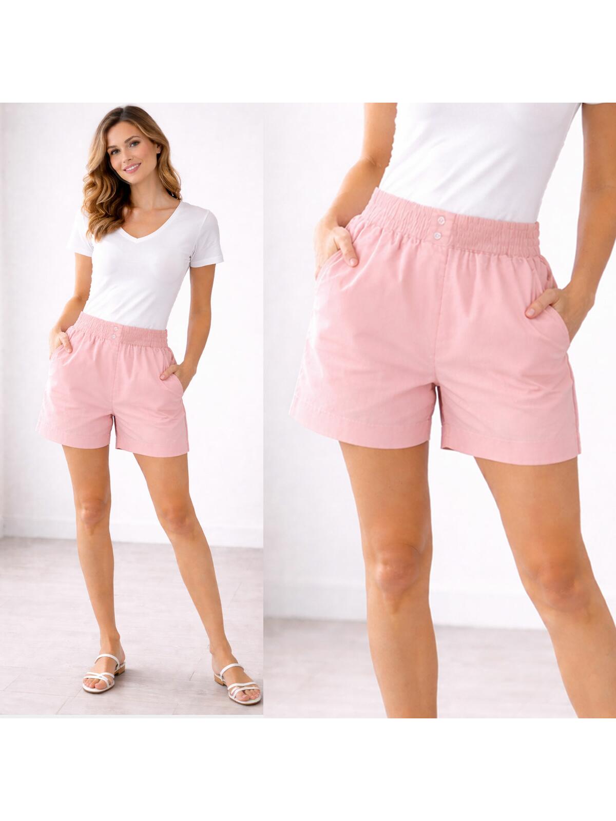 Szorty z domieszką lnu