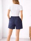 Bawełniane szorty z dodatkiem lnu