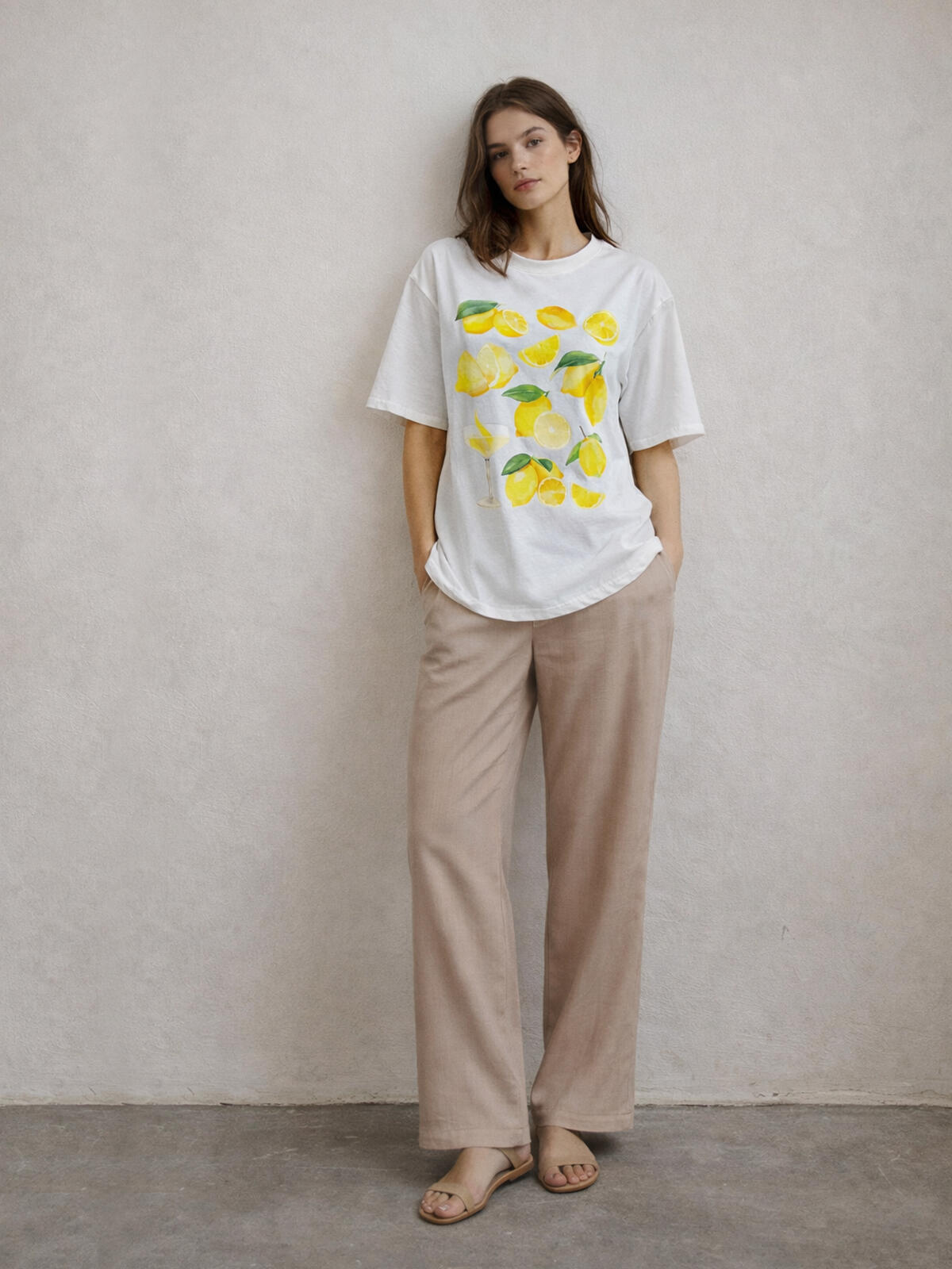 Bawełniany T-shirt z nadrukiem