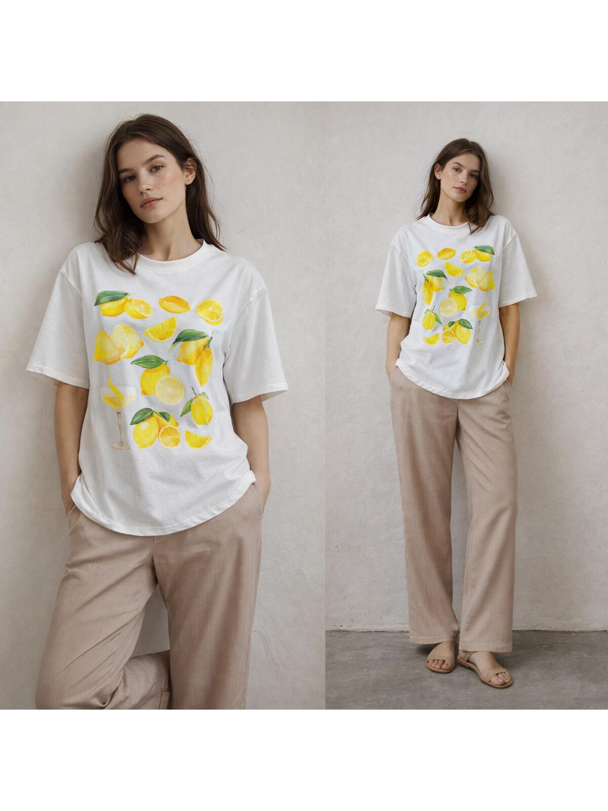 Bawełniany T-shirt z nadrukiem