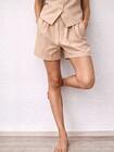Szorty z domieszką lnu