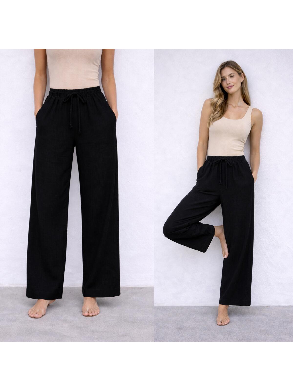 Minimalistyczne spodnie z wiskozą