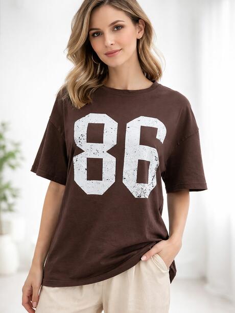 Bawełniany T-shirt z nadrukiem