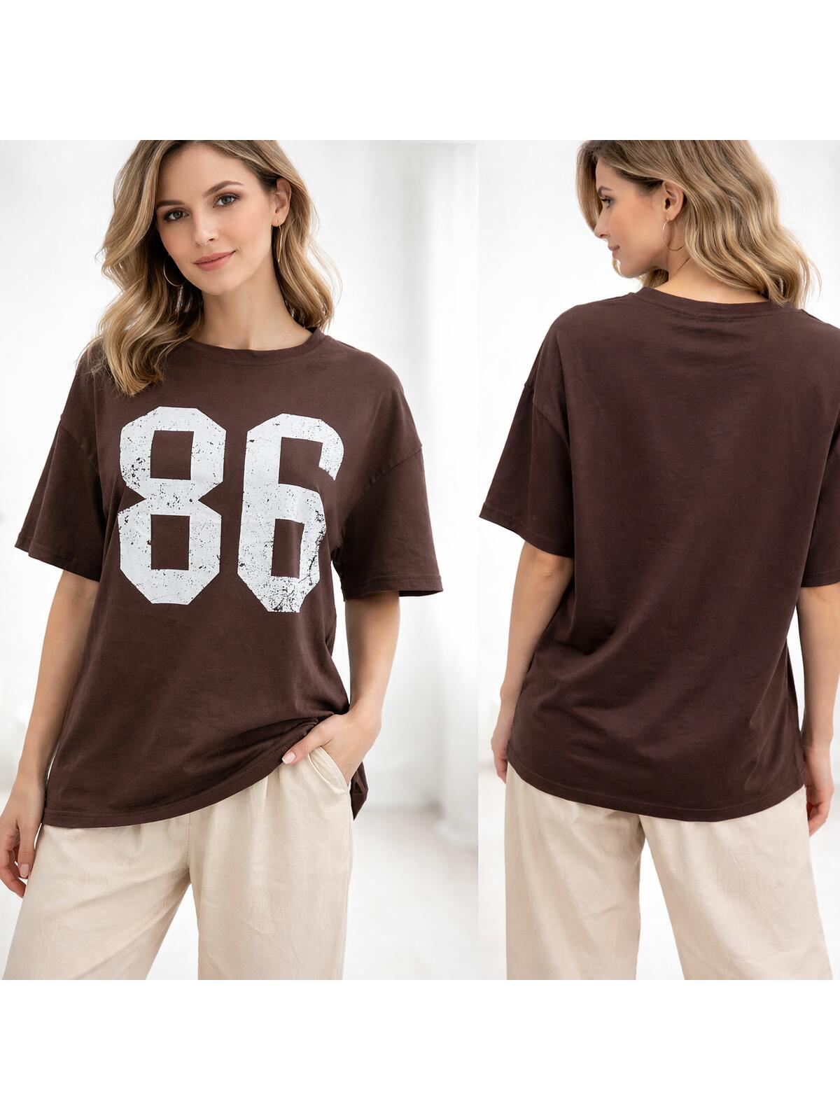 Bawełniany T-shirt z nadrukiem