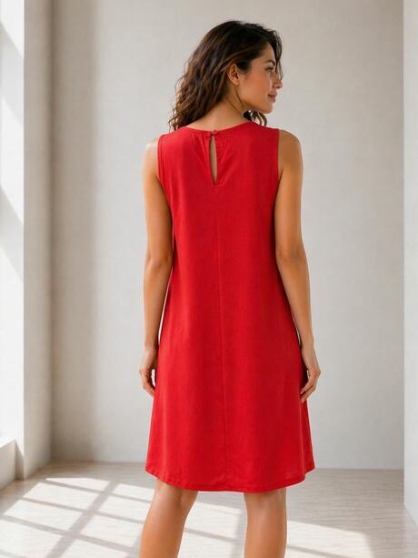 Gładka sukienka z wiskozą