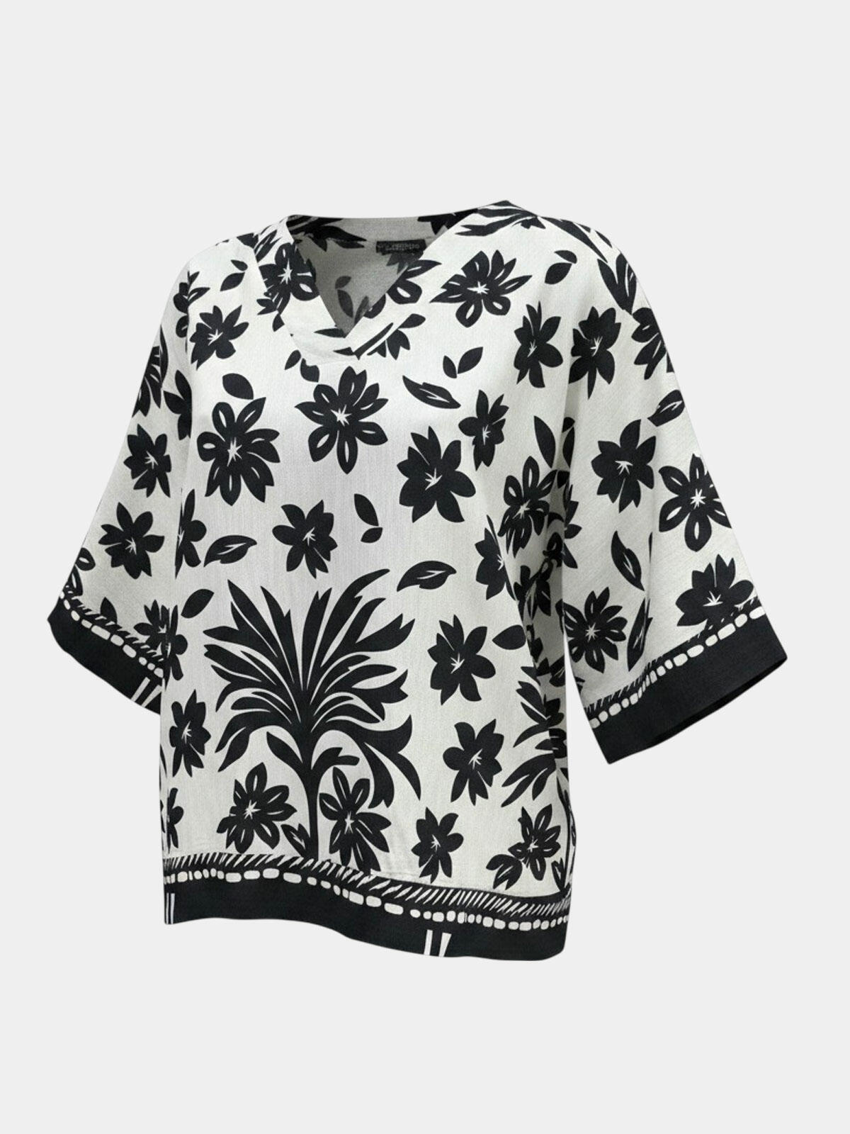 Luźna bluzka z wiskozą