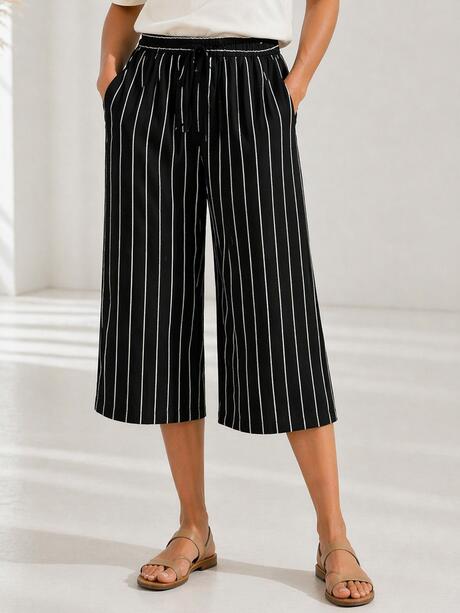 Luźne szorty z wiskozą