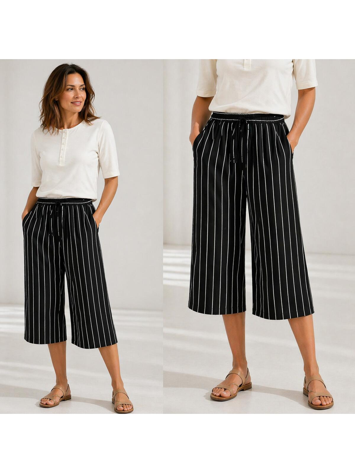 Luźne szorty z wiskozą