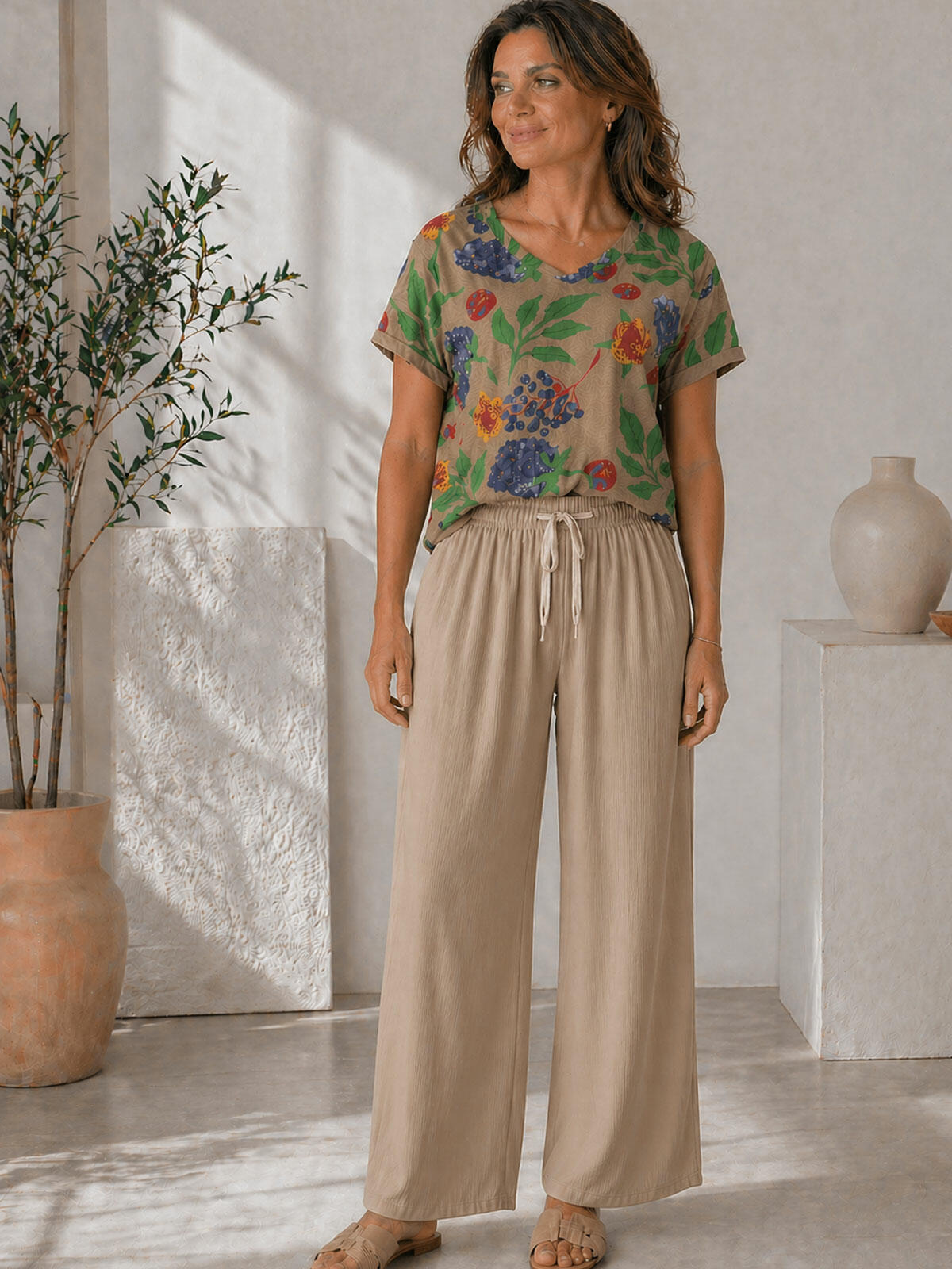 Spodnie prążkowane