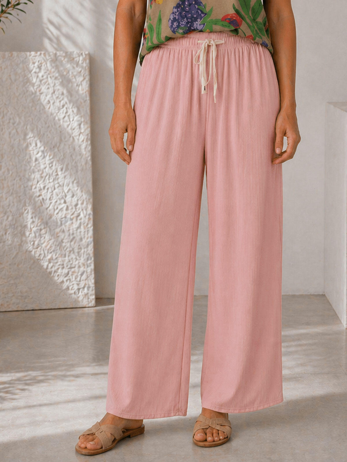 Prążkowane spodnie