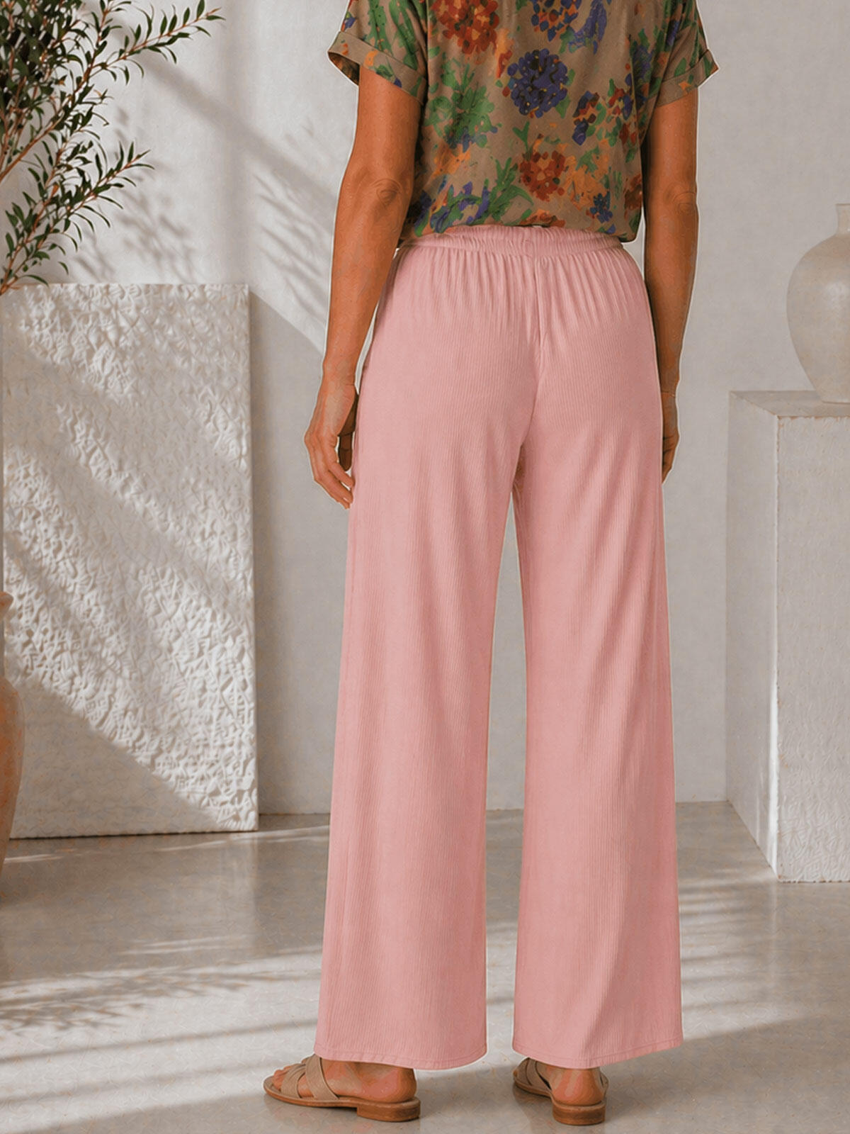 Prążkowane spodnie