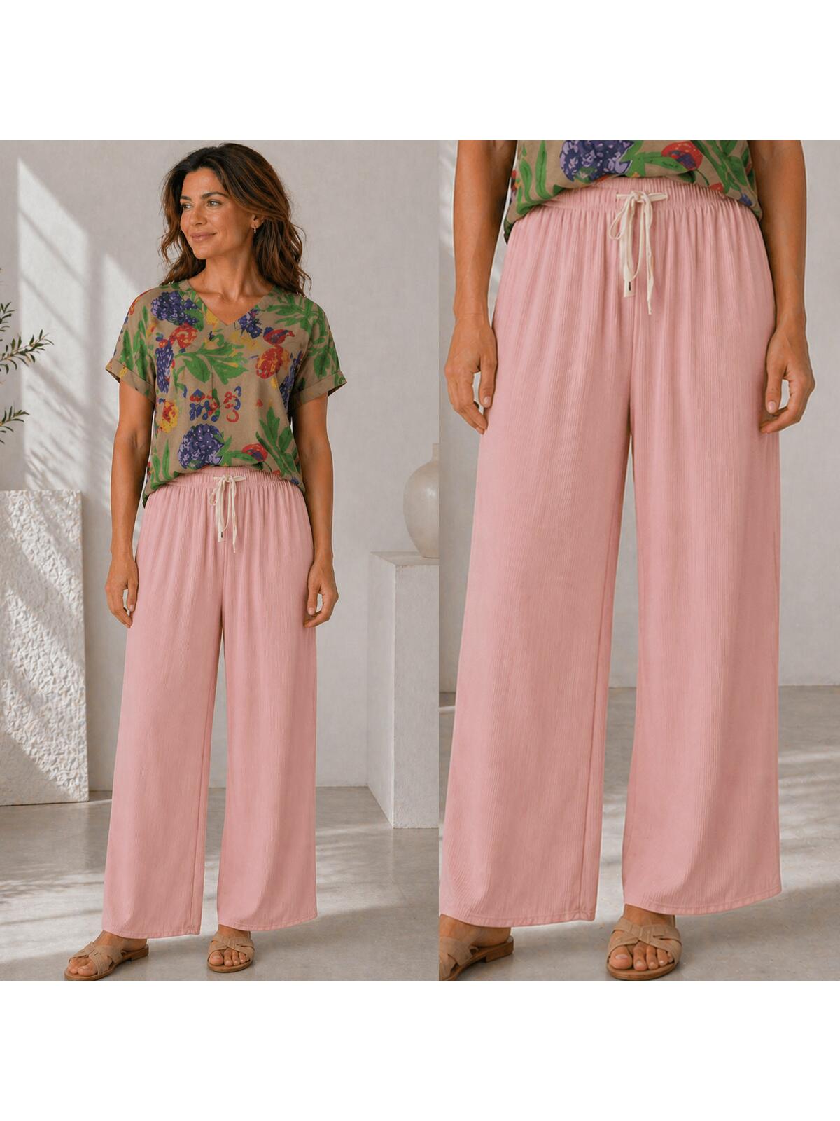 Prążkowane spodnie