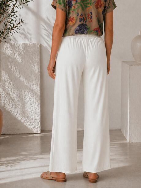 Spodnie materiałowe prążkowane