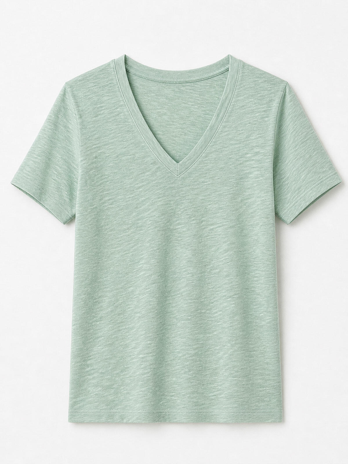 T-shirt z dekoltem w serek