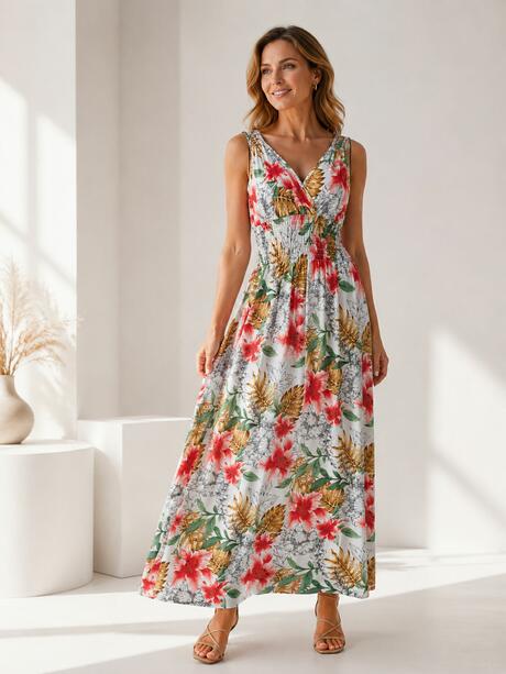 Sukienka maxi w kwiaty