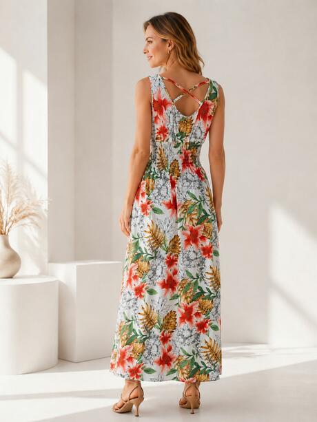 Sukienka maxi w kwiaty