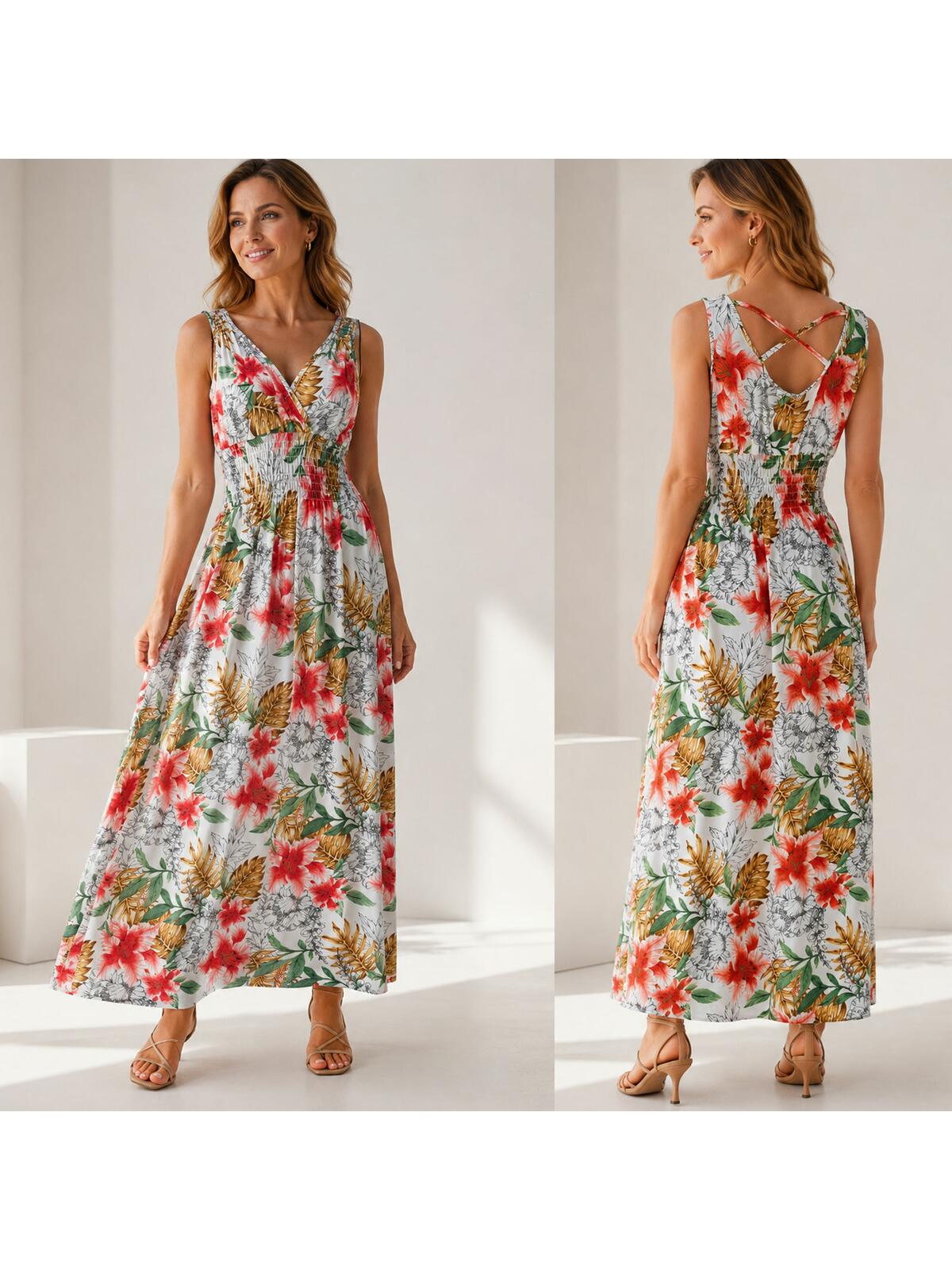 Sukienka maxi w kwiaty