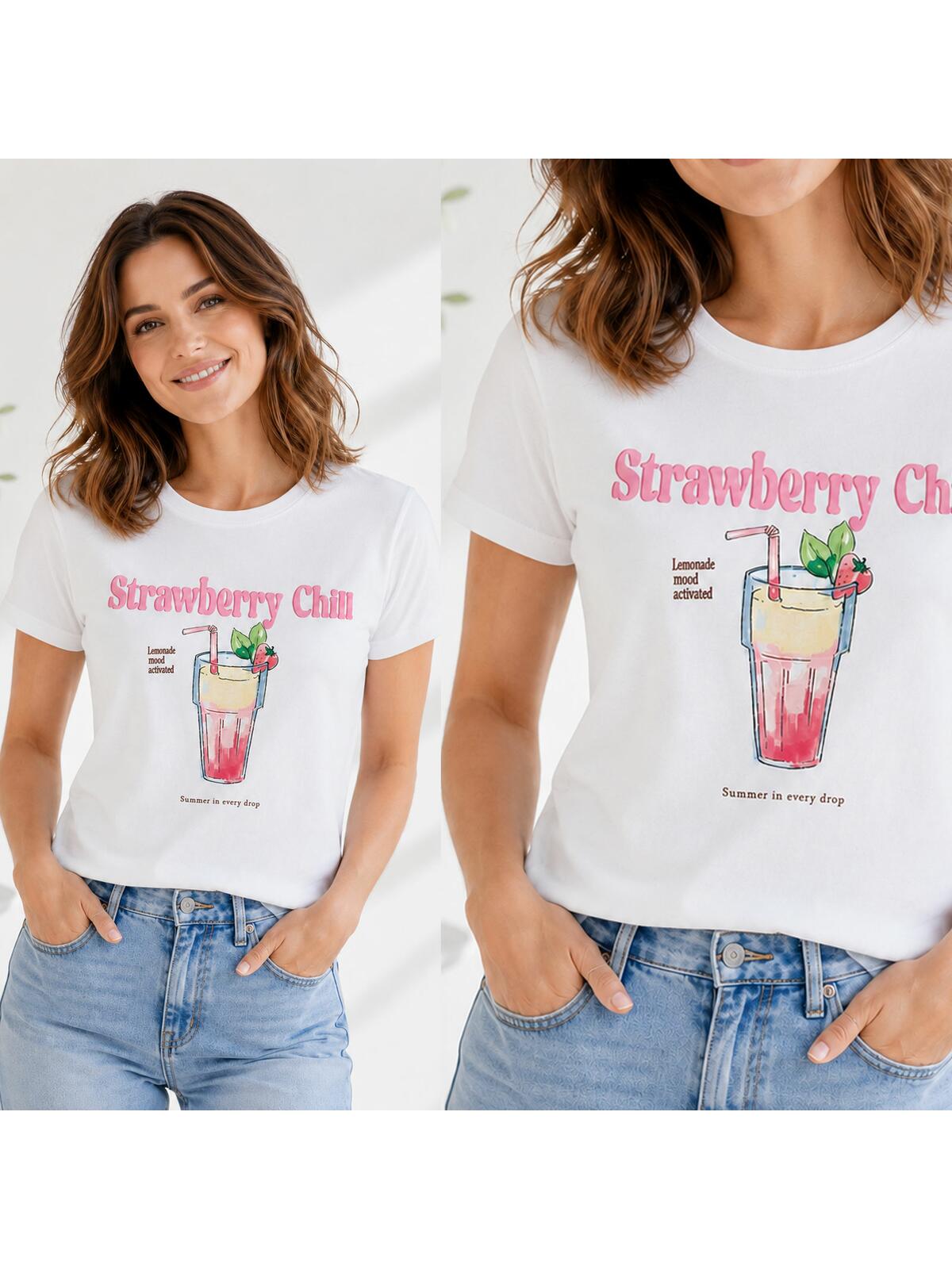 Bawełniany T-shirt z nadrukiem