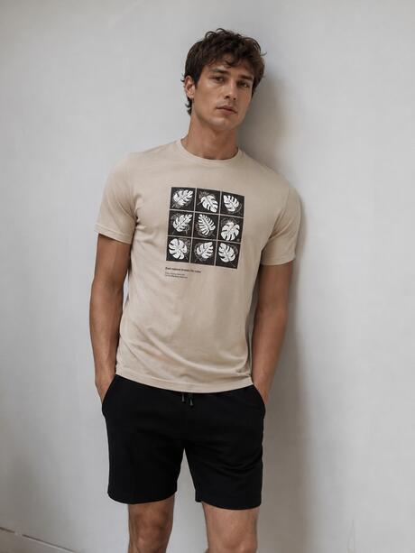Bawełniany T-shirt z nadrukiem