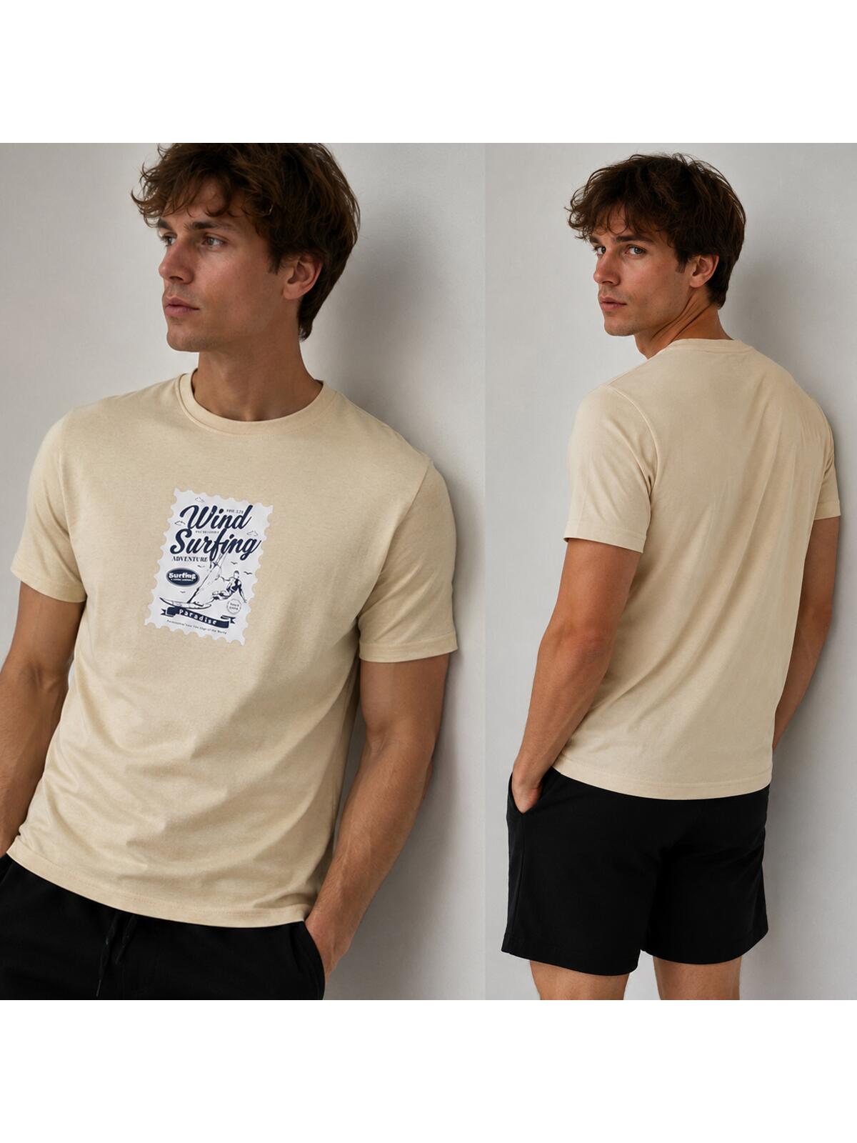 T-shirt bawełniany z nadrukiem