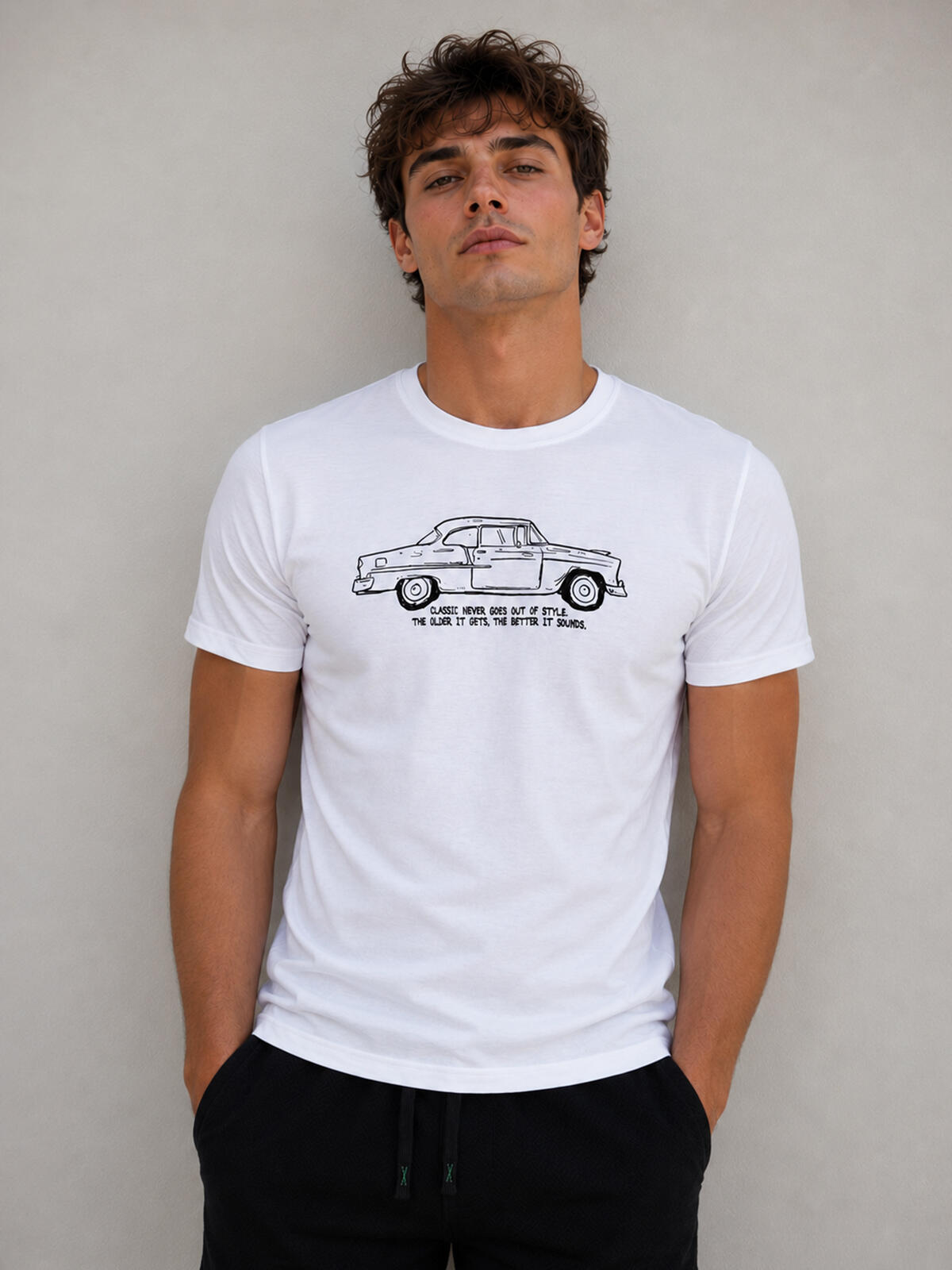 Minimalistyczny T-shirt z grafiką