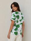 Bawełniany T-shirt z dekoltem V