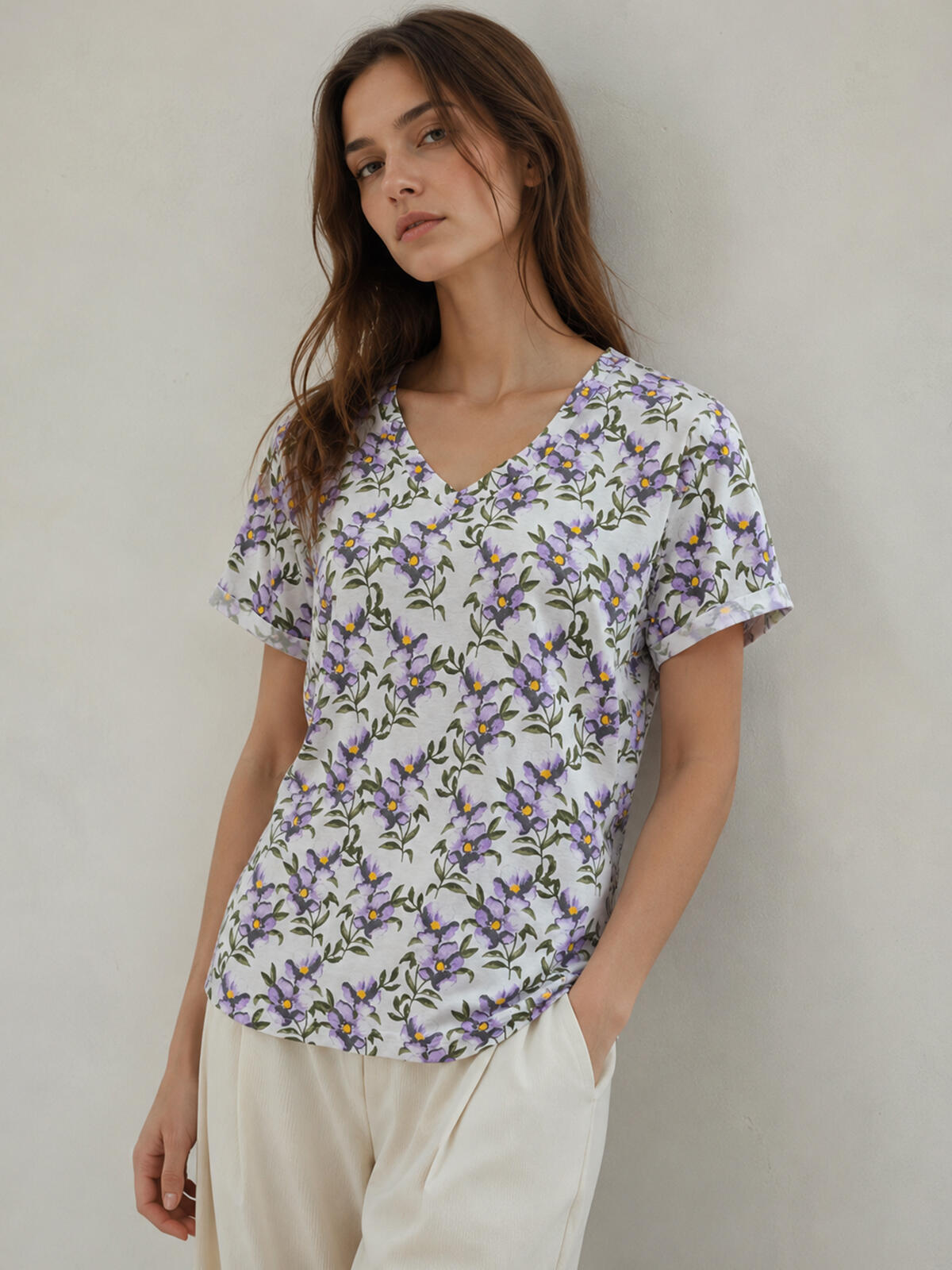 Bawełniany T-shirt z printem