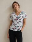 T-shirt bawełniany z dekoltem V