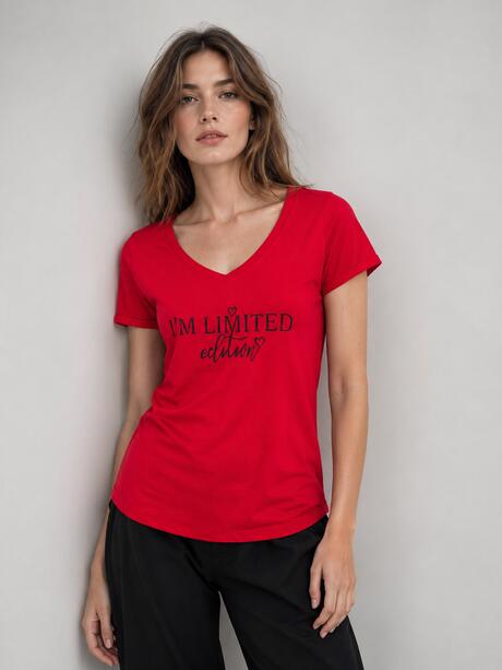 Bawełniany T-shirt z napisem