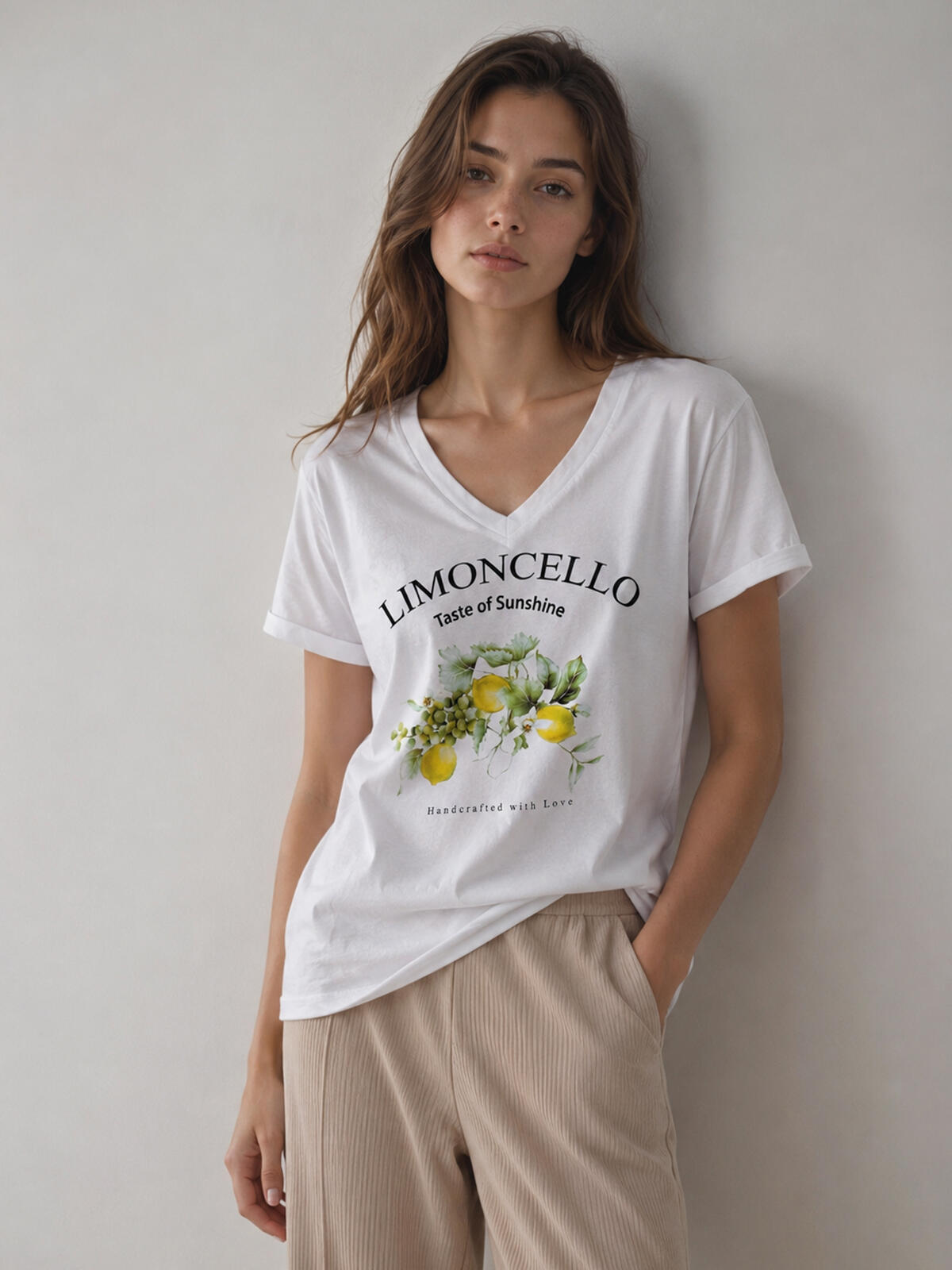 Bawełniany T-shirt z nadrukiem