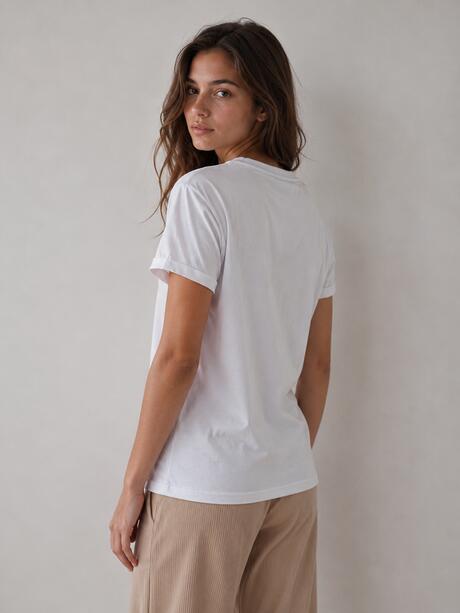 Bawełniany T-shirt z nadrukiem