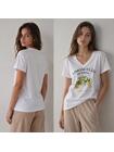 Bawełniany T-shirt z nadrukiem