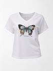 T-shirt bawełniany z motylem