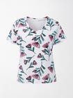 T-shirt bawełniany z dekoltem V
