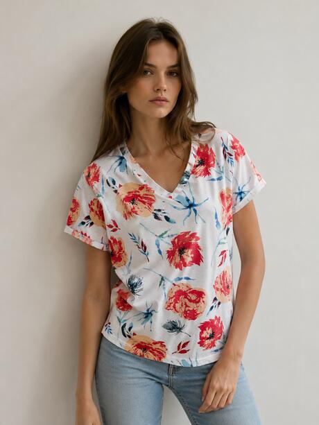 T-shirt bawełniany z nadrukiem