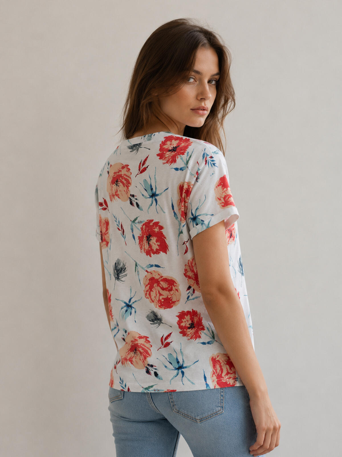 T-shirt bawełniany z nadrukiem