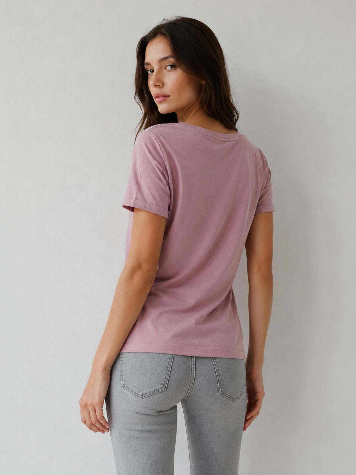 T-shirt z flokowanym wzorem