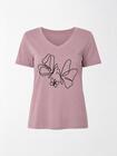 T-shirt z flokowanym wzorem