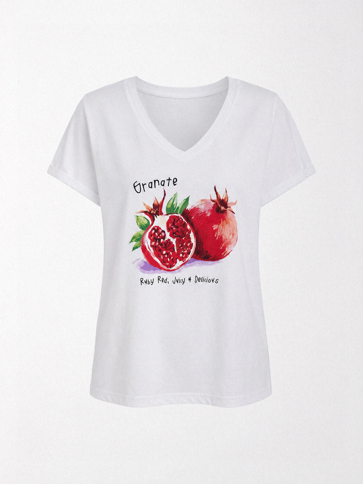 T-shirt z dekoltem V