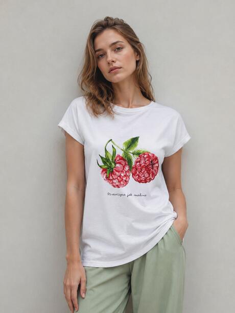 Bawełniany T-shirt z nadrukiem