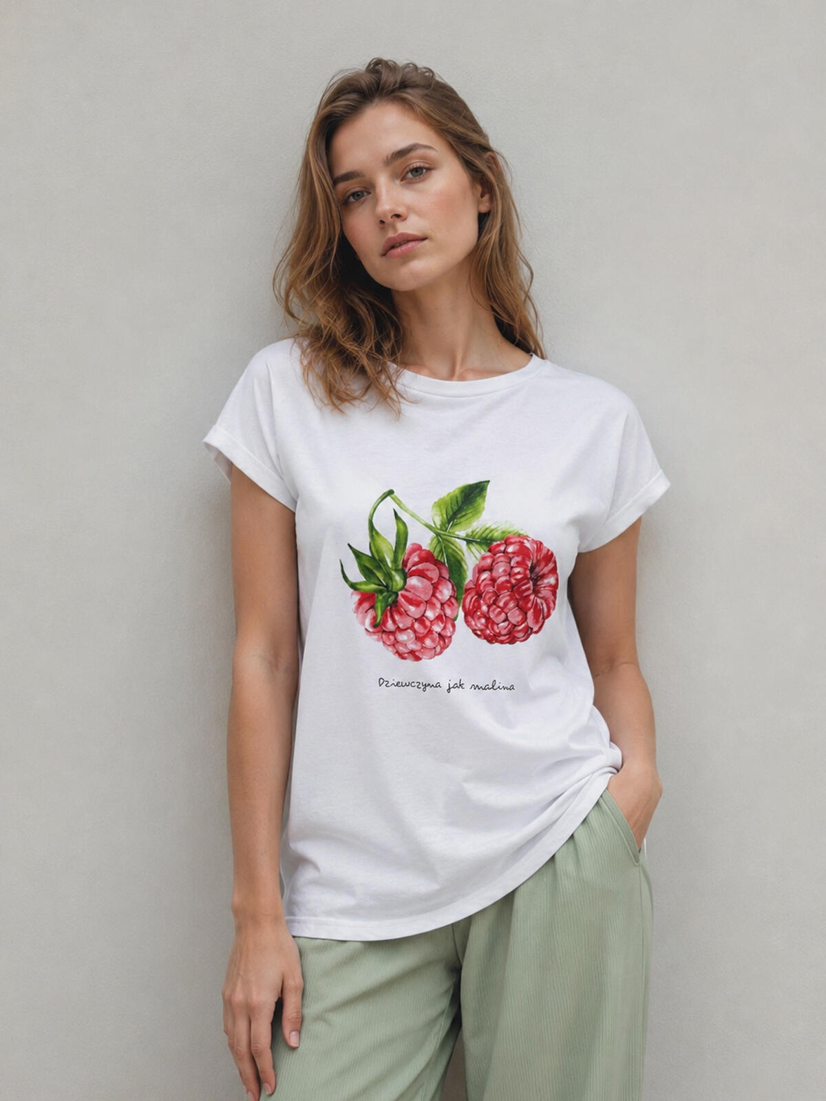Bawełniany T-shirt z nadrukiem
