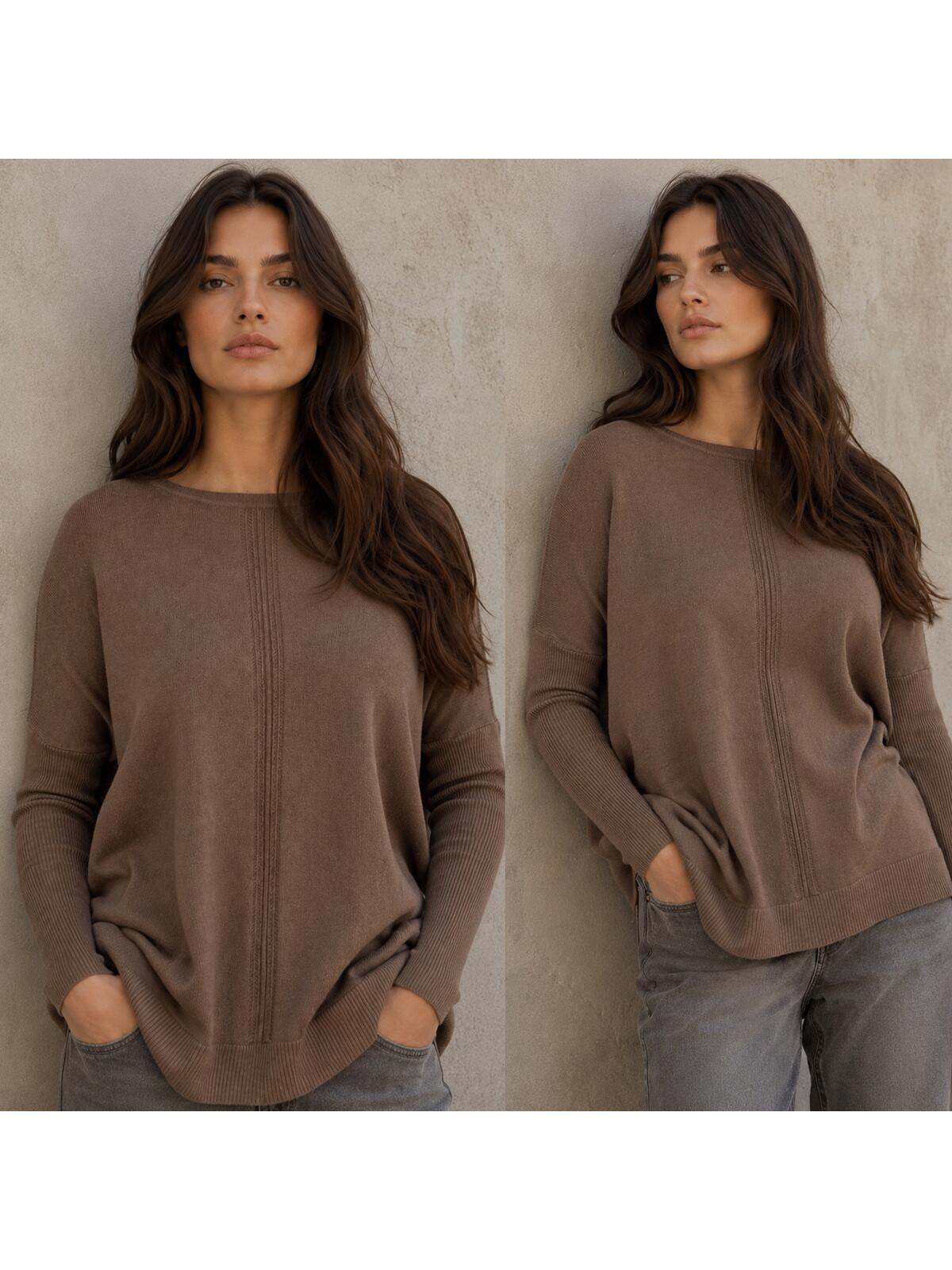 Sweter z ozdobnym akcentem