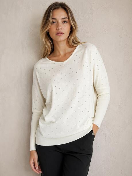 Sweter z cyrkoniami
