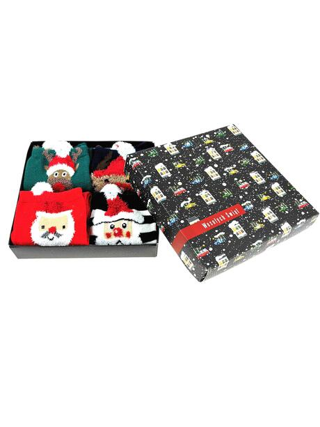 4-pak Świąteczny 6-9 lat dziecięcy w ozdobnym pudełku