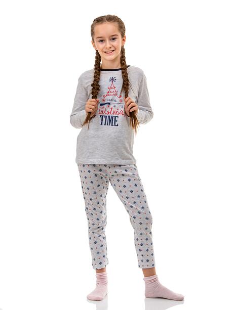 Piżama z motywem świątecznym dziewczęca