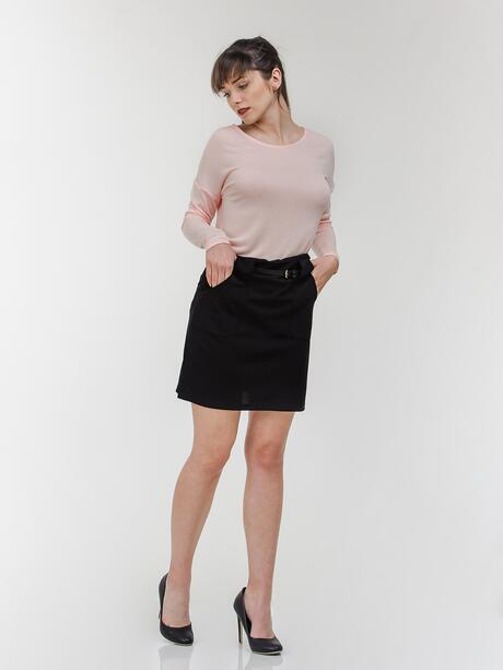 Sweter różowy gładki