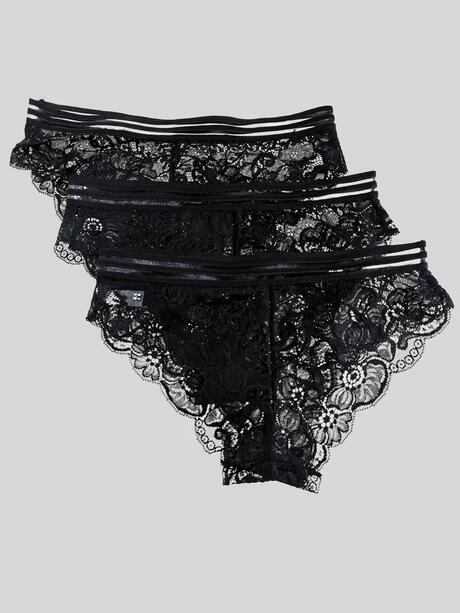 Majtki 3-pak koronkowe