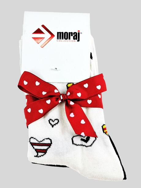 Skarpetki 2-pak z ozdobną wstążką damskie